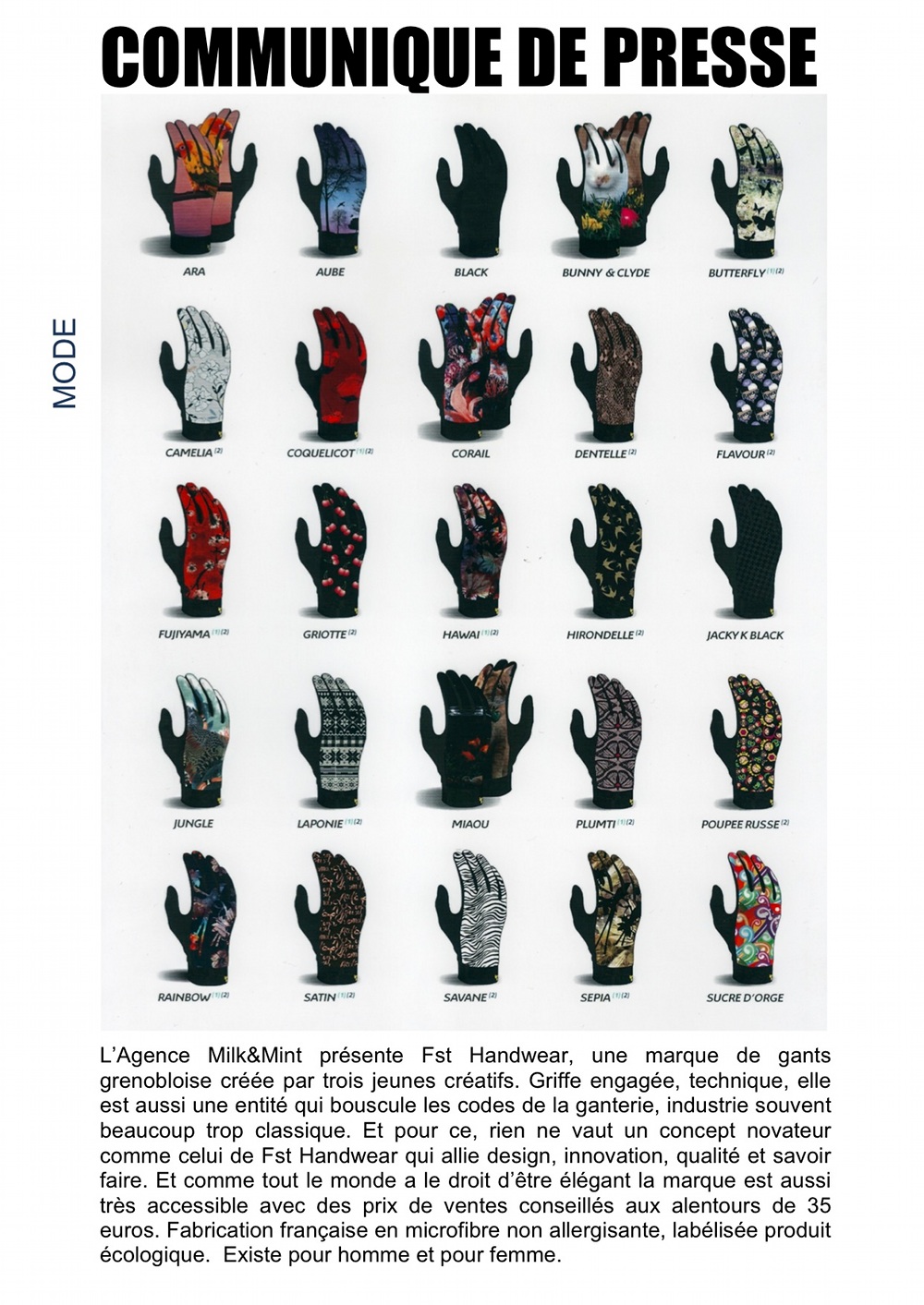 Fst Handwear : gants écolos made in france